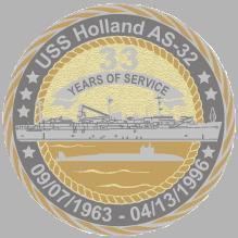 Moneta Sfida US NAVY - USS HOLLAND AS-32 - Challenge Coin Collezionismo Militare