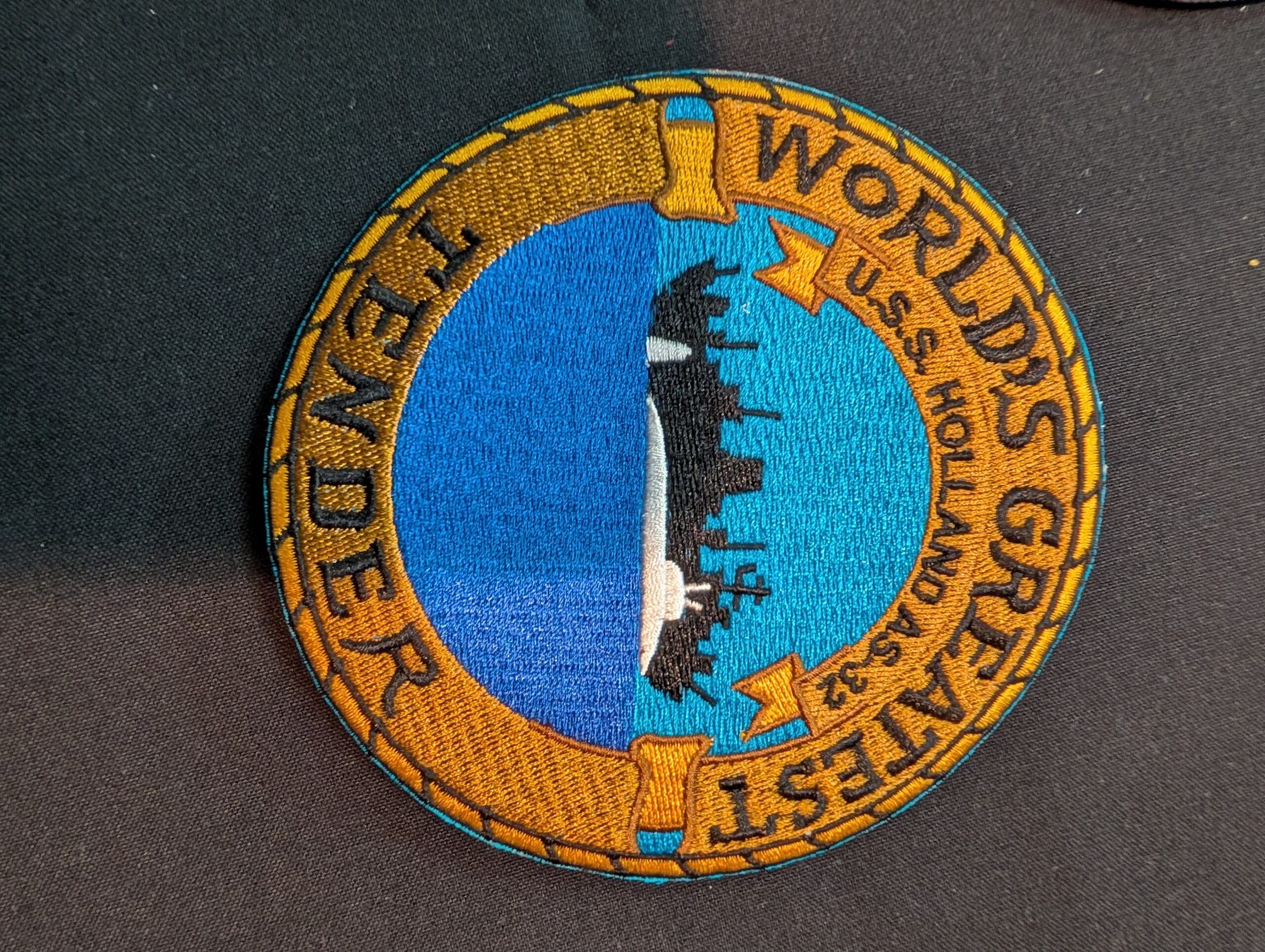USS Holland AS-32 Ship's Patches (World's Greatest Tender)