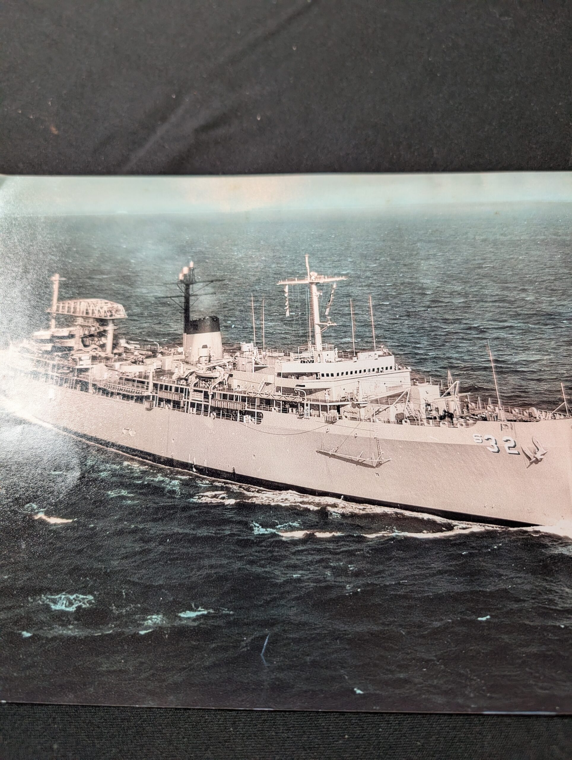 USS Holland AS-32 8x10 Portrait Photo (Hammerhead crane #1)