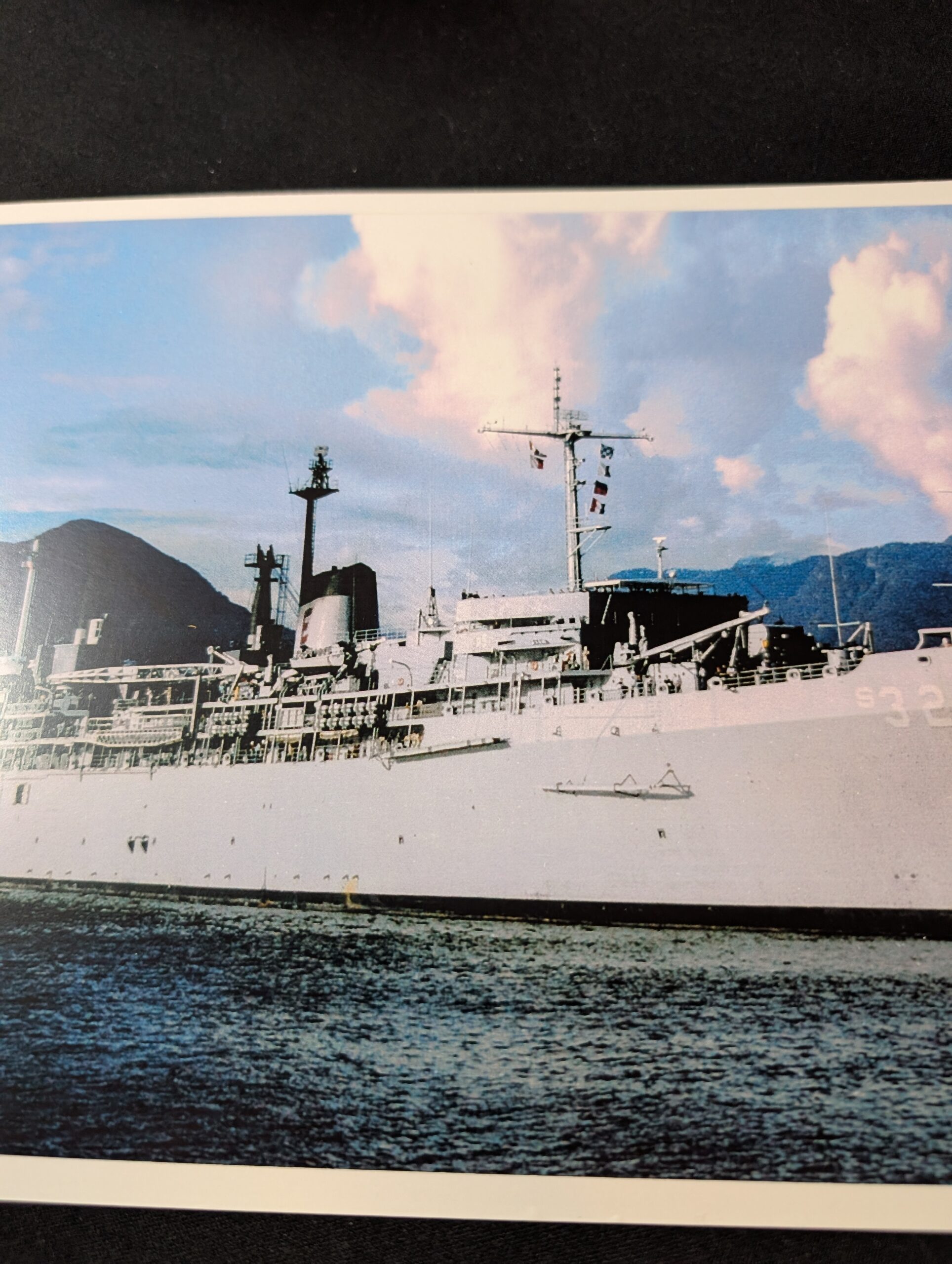 USS Holland AS-32 8x10 Portrait Photo (Hammerhead crane #2)